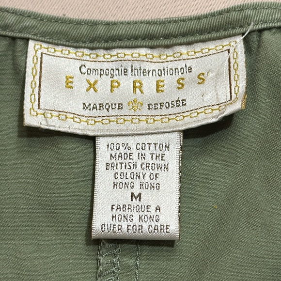 Y2K 90's Midi Overall Dress with Pockets Khaki - Picture 5 of 15